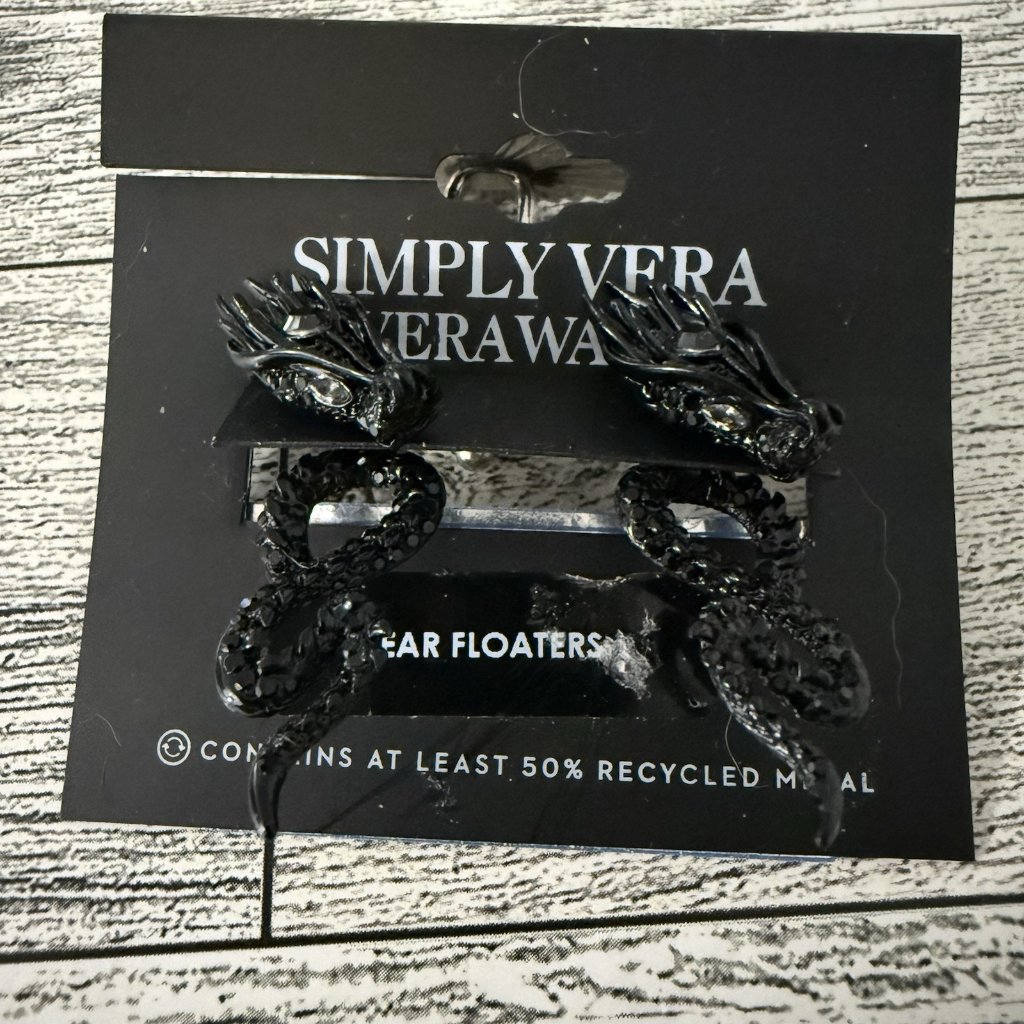 Black Dragon Ear Crawler Earrings